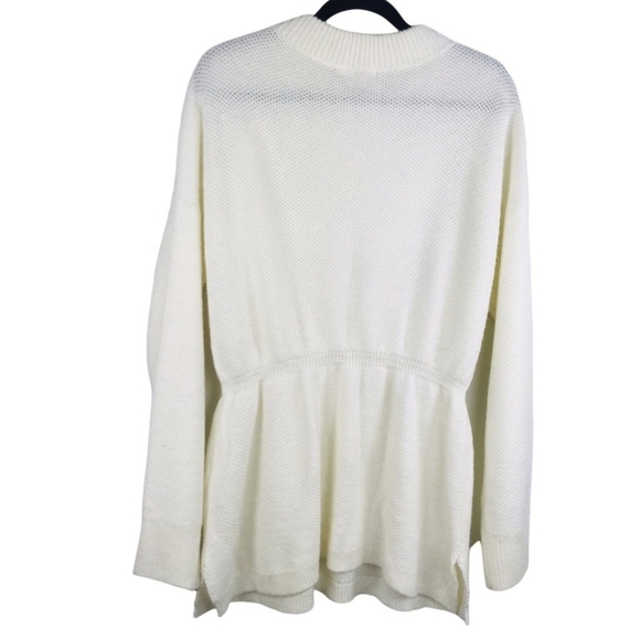 Camber & Grace Off white Oversized Beautiful Lace Shoulder Sweater Dress XL - Picture 2 of 12